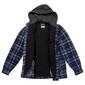 Young Mens Architect&#174; Jean Co. Nordic Plaid Hooded Jacket - Blue - image 2
