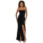 Juniors Crystal Doll Velvet Glitter Asymmetric Ruffle Hem Dress - image 1