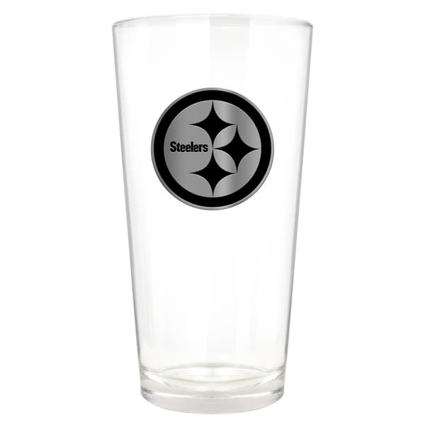 Pittsburgh Steelers Metal Logo 16oz. Pint Glass - image 