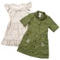Girls (4-6x) Little Lass® 2pk. Twill & Floral Ribbed Dresses - image 2