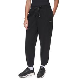 Womens DKNY Sport Foil Logo Fleece Joggers