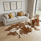 HomeRoots Brown & White Cowhide Handmade Area Rug - image 1