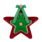 Northlight 8in. Plush Peppermint Star Christmas Ornament - image 1