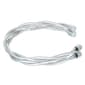 Mens Lynx Stainless Steel Twisted Cuff Bangle Bracelet - image 2