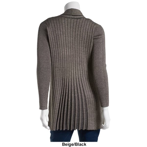Plus Size Birch Long Sleeve Marled Fine Gauge Rib Cardigan