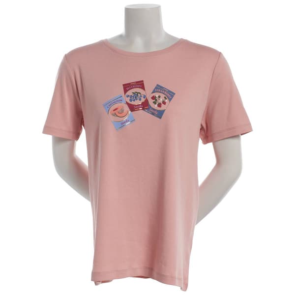 Womens Hasting & Smith Short Sleeve Crew Neck Fruit Tee