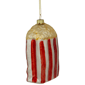 Northlight 4.5in. Red & White Popcorn Glass Christmas Ornament - image 4