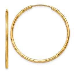 Gold Classics(tm) 30mm. 14kt. Polished Endless Hoop Earrings