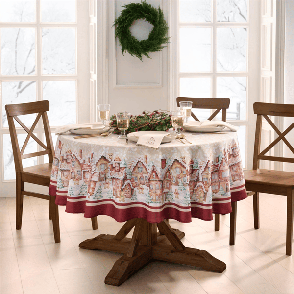 Threadmade Gingerbread Bliss Tablecloth