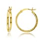 Gold Classics&#40;tm&#41; 10kt. Yellow Gold 20x2mm Diamond Cut Hoops - image 1