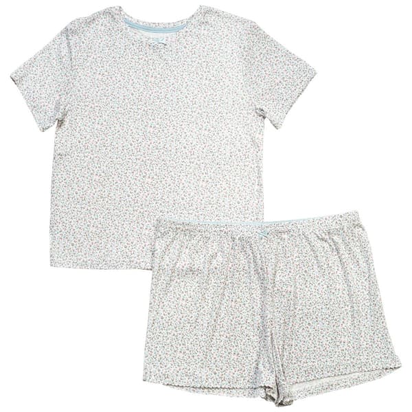 Womens Sincerely Jules Short Sleeve Pointelle Boxer Pajama Set