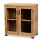 Baxton Studio Zentra Oak Brown Wood 2-Door Storage Cabinet - image 1