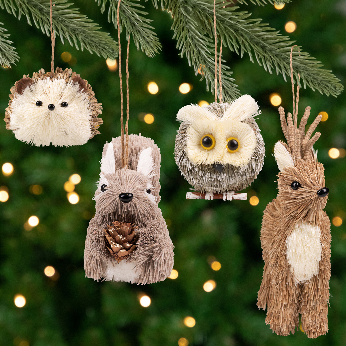Northlight 4pk. Woodland Critters Christmas Ornaments