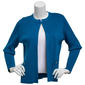 Womens Kasper Long Sleeve Knit Clasp Crew Neck Cardigan - image 1