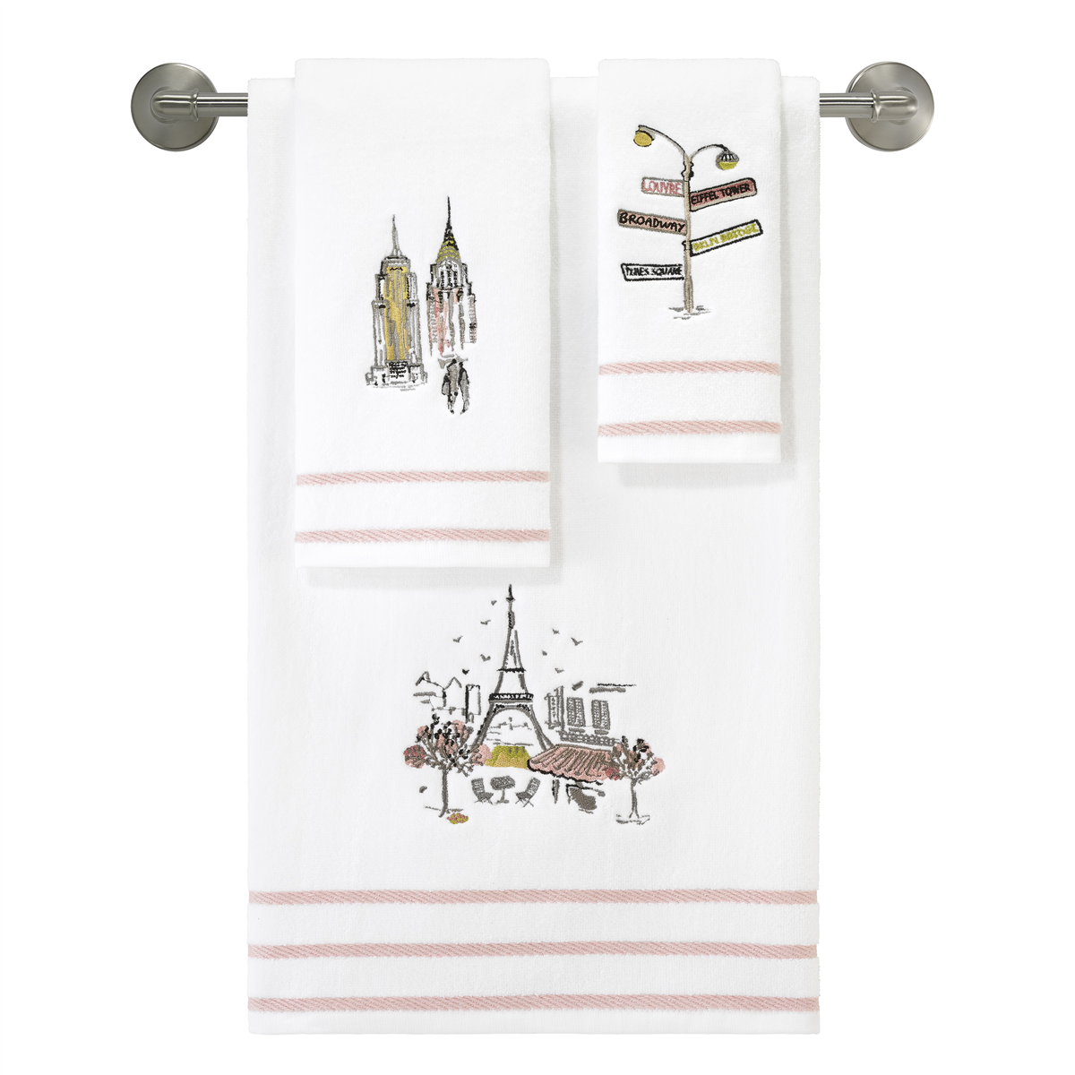 Nicole Miller City Girl 2pk. Hand Towels