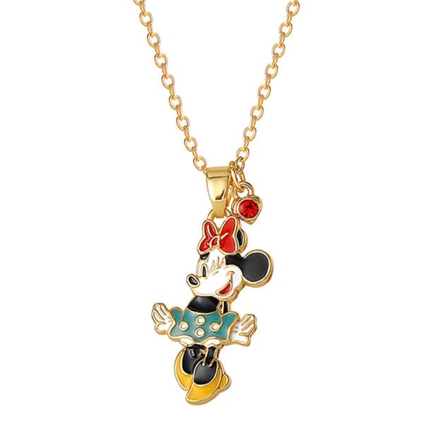 Brass Minnie Mouse 3D Pendant Necklace