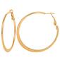 Jessica Simpson Yellow Gold Flat Omega Hoop Earrings - image 1