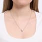 Athra Silver Plated Crystal Barrel Pendant Necklace - image 3