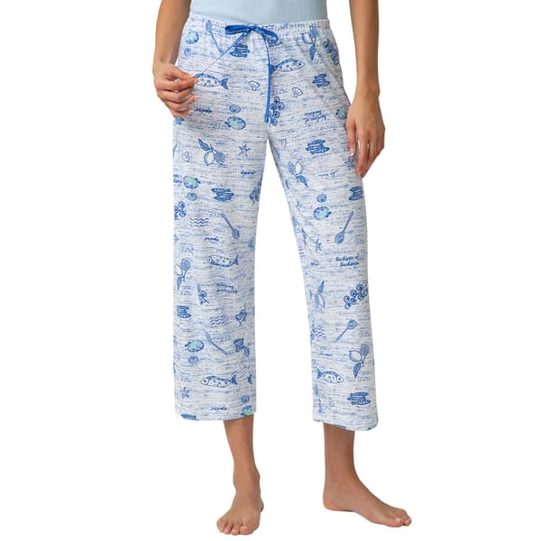 Plus Size HUE(R) Mediterranean Table Pajama Capris