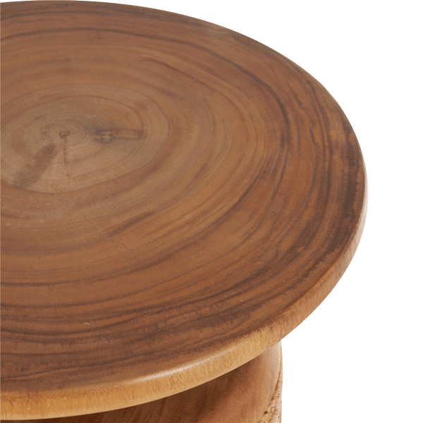 9th & Pike® Traditional Brown Banana Leaf Accent Table