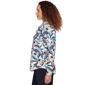 Womens Emaline Golden Nautica Long Sleeve Cowl Neck Leaf Blouse - image 4