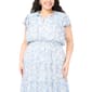 Plus Size MSK Ruffle Sleeve Smock Waist Floral Tiered Midi Dress - image 4