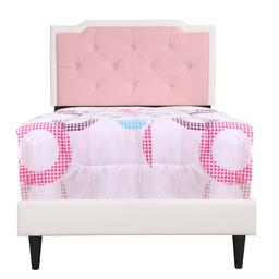 Passion Furniture Deb Jewel Tufted Panel Bed Frame - Twin