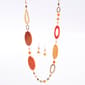 Ashley Cooper&#40;tm&#41; Ovals Rings & Beads Chain Necklace & Earrings Set - image 1