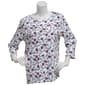 Womens Hasting & Smith 3/4 Sleeve Loft Floral Crew Neck Tee - image 1