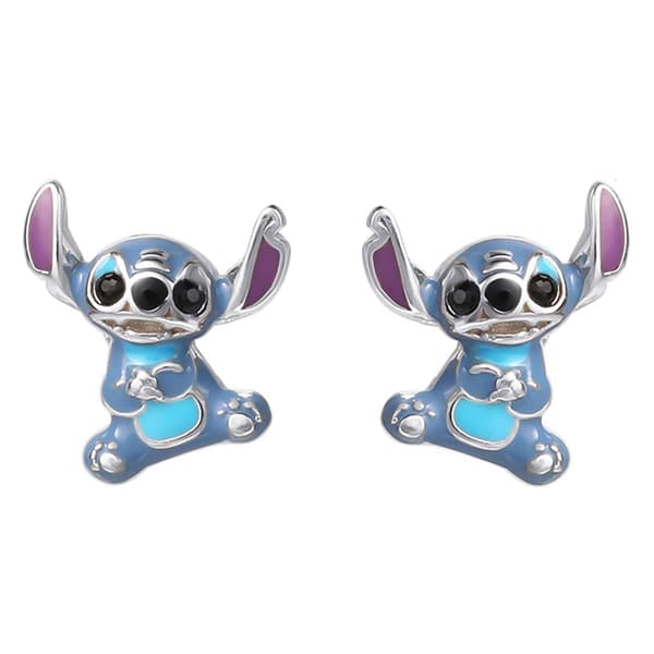 Disney Stitch Sterling Silver Enamel Stud Earrings