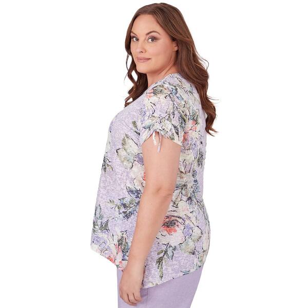 Plus Size Alfred Dunner Charleston Watercolor Floral Tee