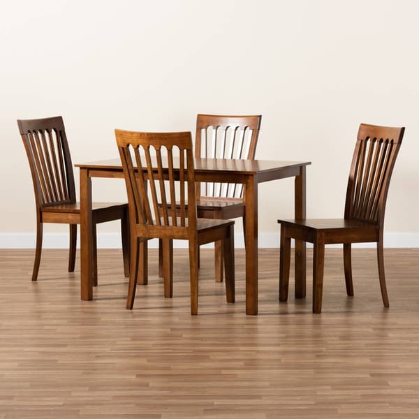Baxton Studio Erion Dark Brown Finished Wood 5pc. Dining Set