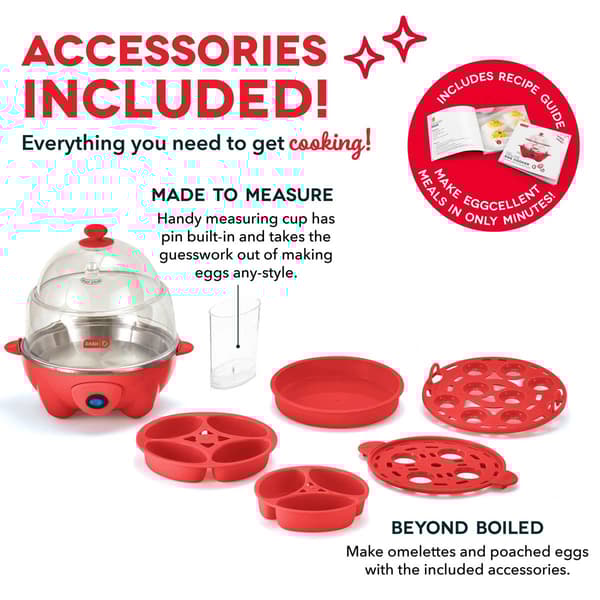 Dash 12 Egg Deluxe Electric Cooker - Red