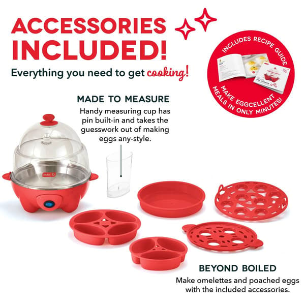 Dash 12 Egg Deluxe Electric Cooker - Red