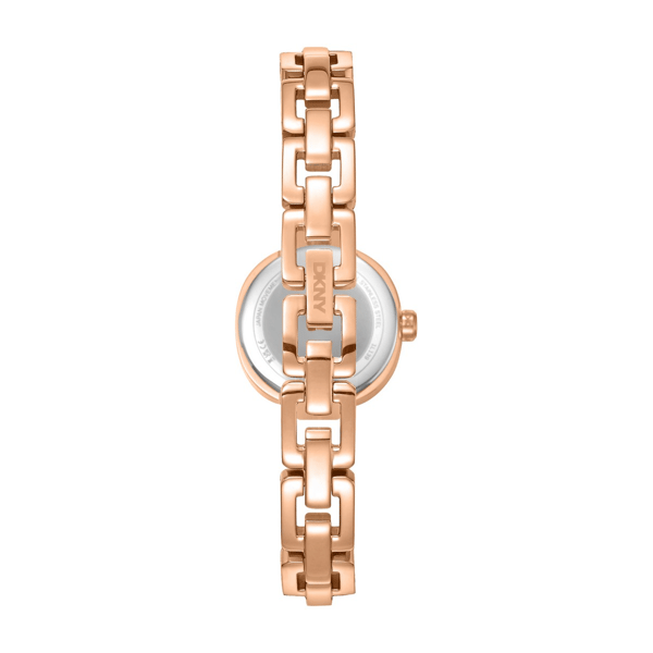 Womens DKNY Crystal Dial Rose Gold Open Link Watch - DK1L139M0045