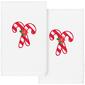 Linum Home Textiles Christmas Candy Canes Hand Towel - Set Of 2 - image 1