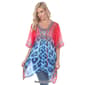 Womens White Mark Yellow Leopard Abstract Poncho - image 9