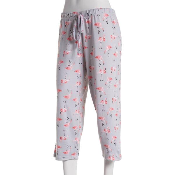 Womens Jaclyn Florida Flamingos Capris Pajama Pants - image 