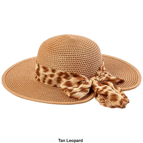 Womens Madd Hatter Floppy Hat Featuring A Scarf In A Bow