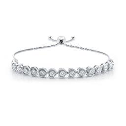 Nova Star(R) Lab Grown Diamond Sideways Heart Bolo Bracelet
