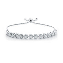 Nova Star&#40;R&#41; Lab Grown Diamond Sideways Heart Bolo Bracelet