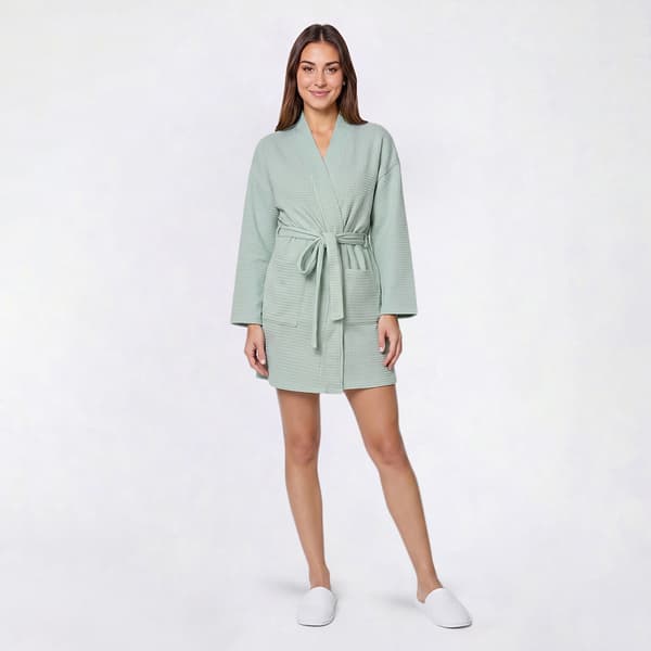 Womens Dreaming of Jules Long Sleeve Waffle Kimono Robe