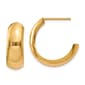 Gold Classics(tm) 14kt. Polished 6.5mm J-Hoop Earrings - image 1