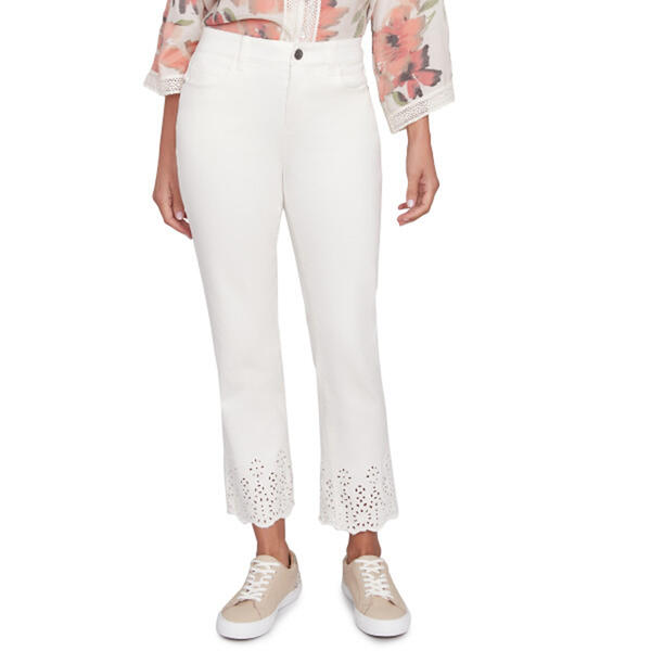 Womens Skye''s The Limit Spring Romance Embroidered Capri Pants - image 