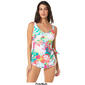 Womens Roxanne Print V Neck Sarong  One Piece Swimsuit - image 3