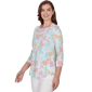 Womens Ruby Rd. Renaissance Romance Blooming Floral Blouse - image 2