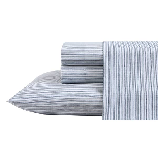 Eddie Bauer Ticking Stripe Cotton Percale Sheet Set - image 