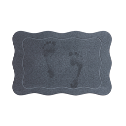 VCNY Home Grey Carved Scallop Diatomite Stone Bath Mat