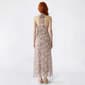Juniors Pink Rose Floral Mesh Empire Waist Halter Maxi Dress - image 2