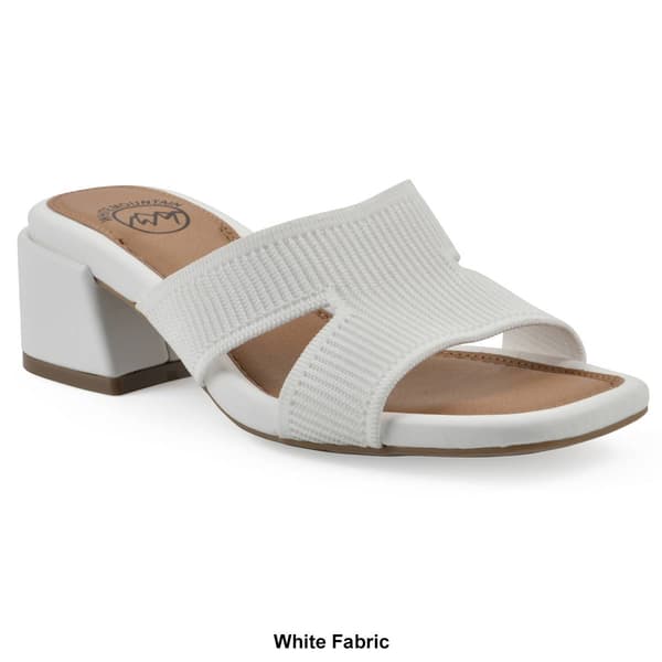 Womens White Mountain Milled Slide Sandals